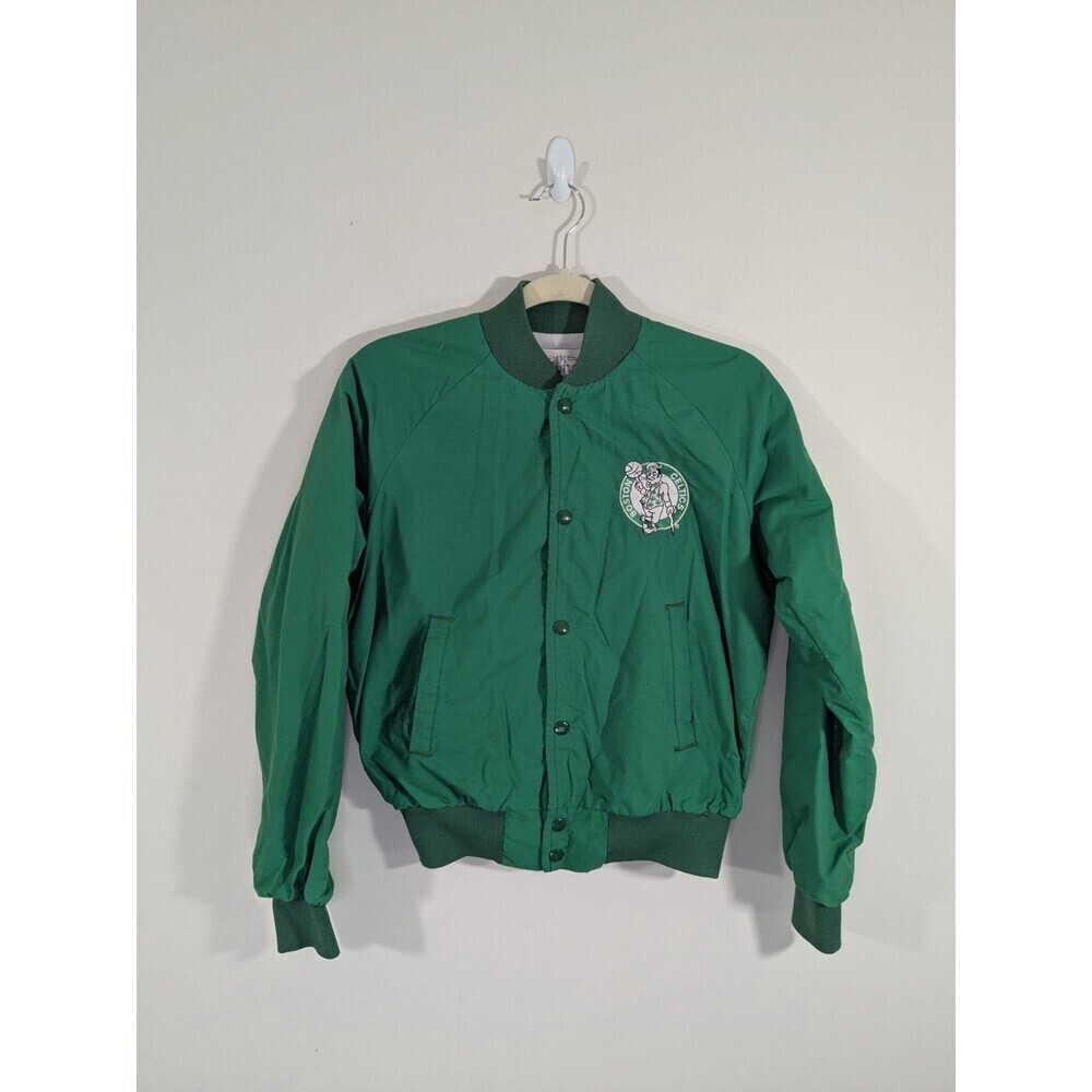 Vintage Boston Celtics Chalk Line Satin Jacket Size 18/20 Women Sz. S
